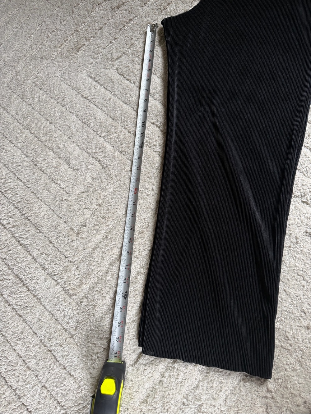 Women's Black Ribbed Drawstring Joggers - Picture 8 of 9